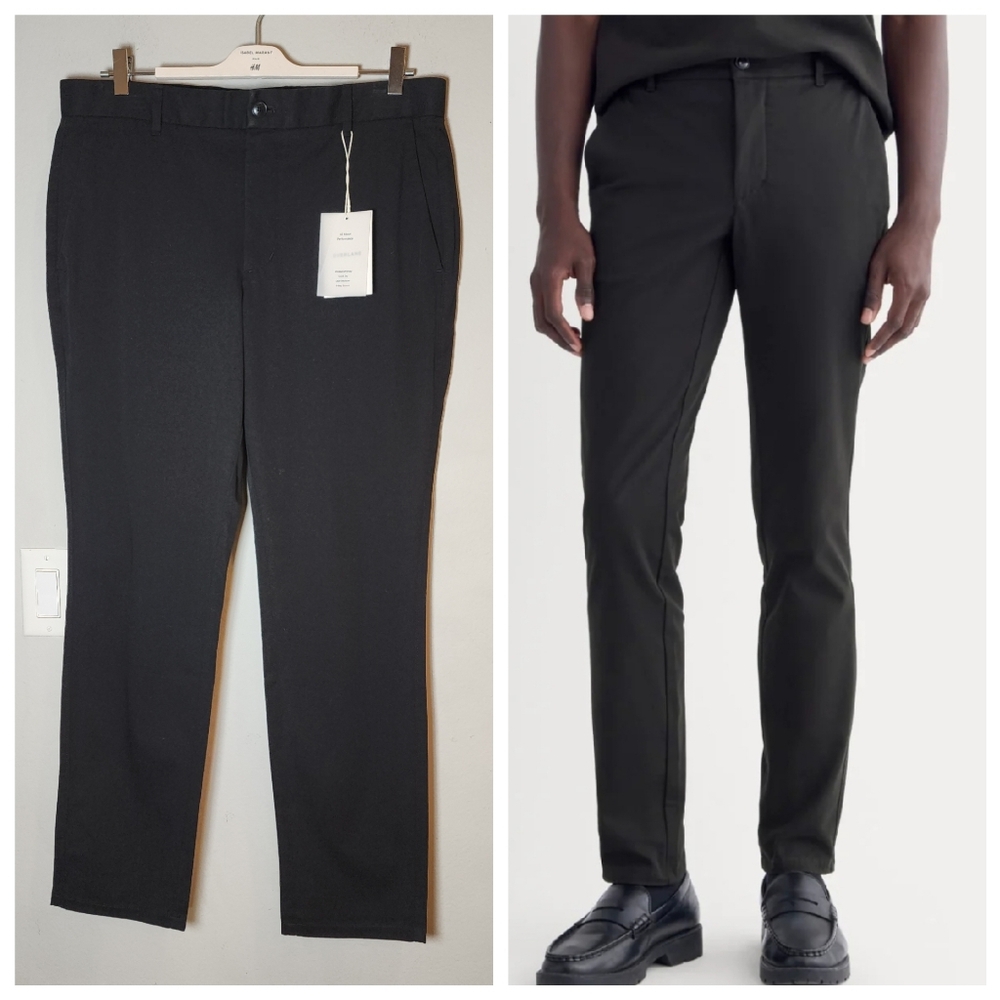 NWT 35×32 Everlane Performance Chinos Uniform Black Men's Size 35 Slim